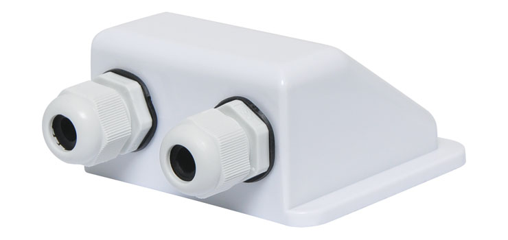 Dual Gland Solar Cabling Entry Point - White