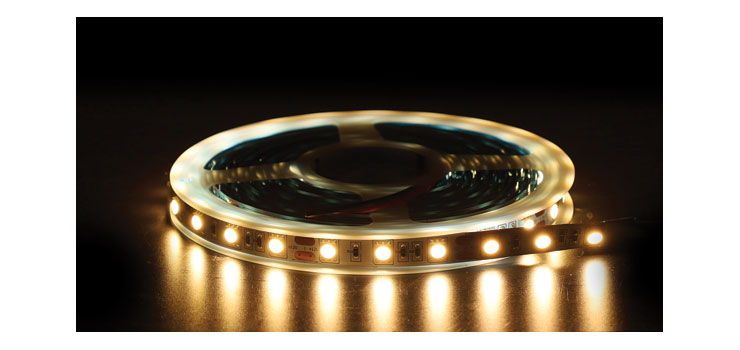 5050 Warm White 12 Volt LED Strip Light 5m
