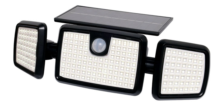 600 Lumen Solar Powered Security Sensor Floodlight