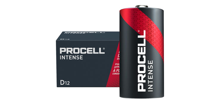 D Size Procell Intense Alkaline Battery - 12 Pack