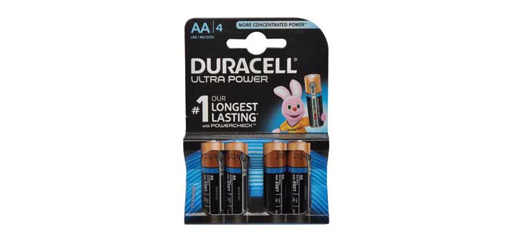 AA Duracell Ultra Alkaline Battery 4pk