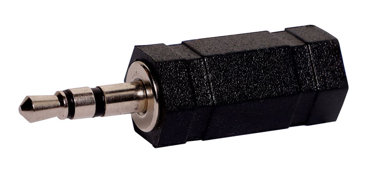 3.5mm Stereo Line Plug to 2.5mm Socket Adapter