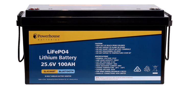 24V 100Ah Lithium LiFePO4 Battery M8 With Bluetooth
