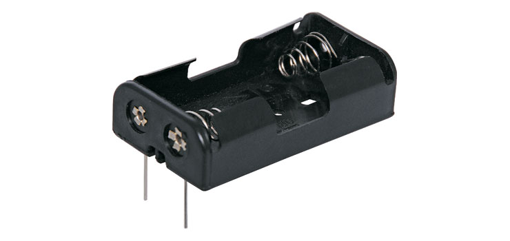 2 X AA PCB Mount Flat Battery Holder