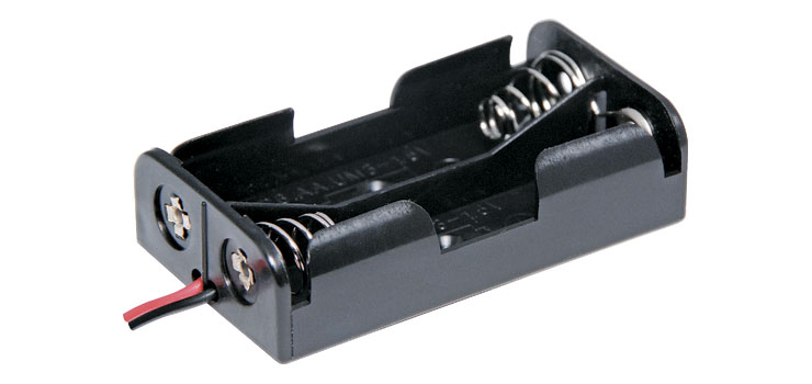 2 X AA Battery Holder With Fly Leads