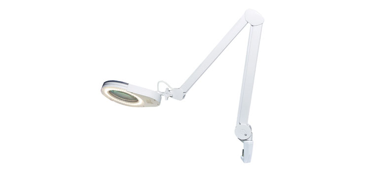LED Desk Mount Magnifying Lamp 130mm 3 Diopter