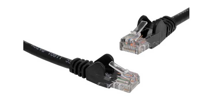 Black 0.5m Cat6 UTP Ethernet Patch Cable