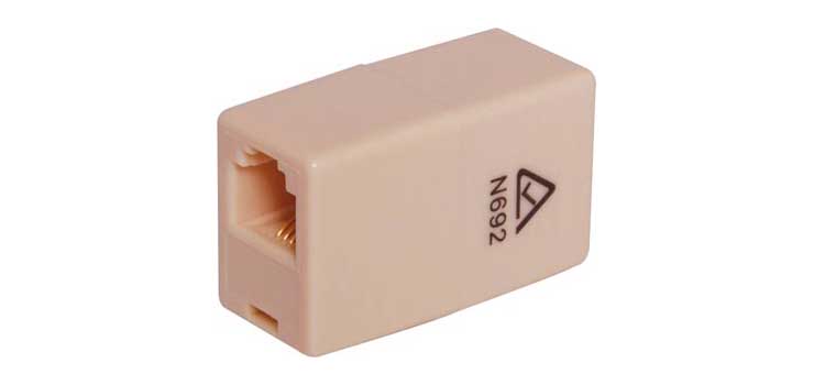 RJ12 Socket to RJ12 Socket 6P6C Telephone Adapter