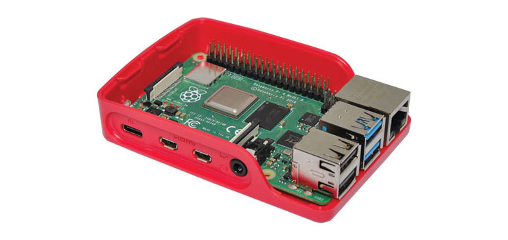 Red and White ABS Box to suit Raspberry Pi 4