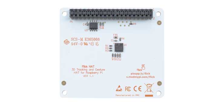 FlickHAT 3D Tracking & Gesture HAT for Raspberry Pi