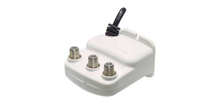 2 Way MATV Booster Amplifier / Splitter F Type