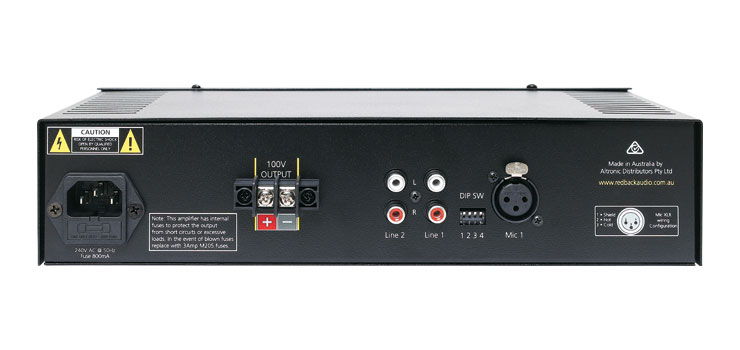 30W 2 Input 100V Public Address (PA) Amplifier