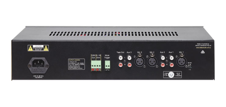 30W 3 Input 100V Public Address (PA) Amplifier Rack Mount
