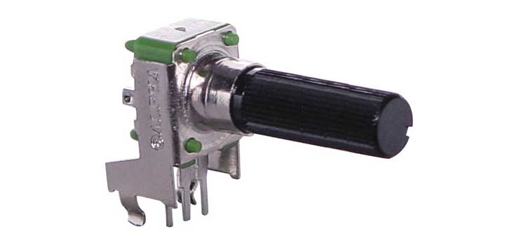 10k Lin 18T Spline 9mm Single Horizontal PCB Pot