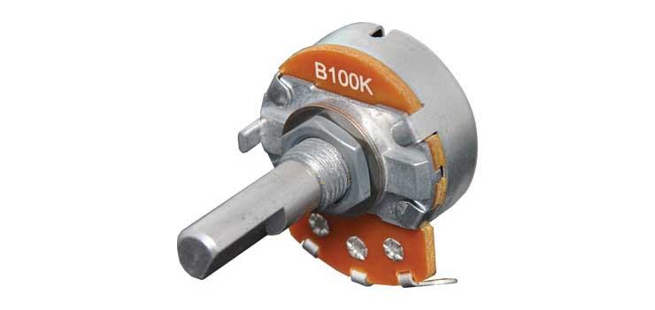 100k Lin D Shaft 24mm Single Pot