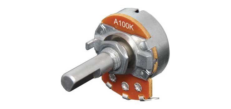 100k Log D Shaft 24mm Single Pot