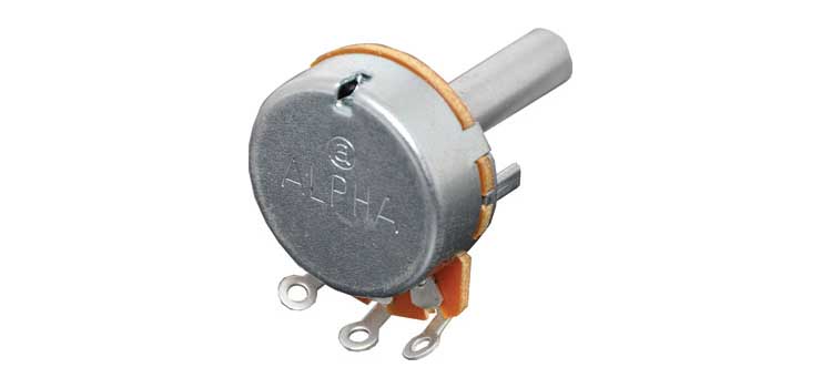 100k Log D Shaft 24mm Single Pot