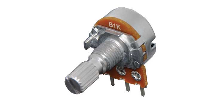 1k Lin 18T Spline 16mm Single Horizontal PCB Pot