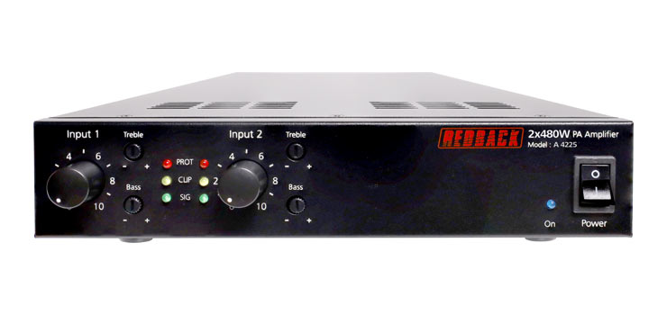 2 x 480W Public Address (PA) Zone Amplifier