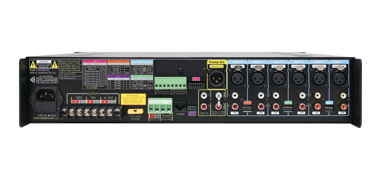 Phase5 Public Address (PA) Mixer Amplifier 250W 6 Input