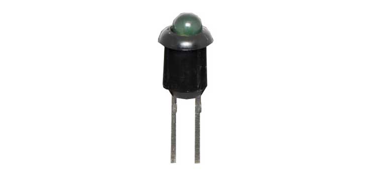 Green 30mcd 3mm LED With Bezel