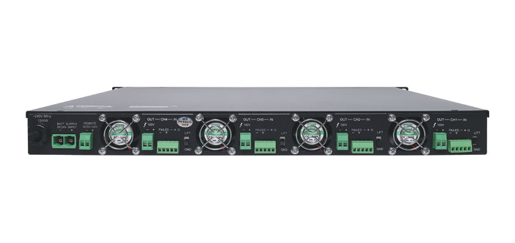 4 x 240W Class D Public Address (PA) Amplifier