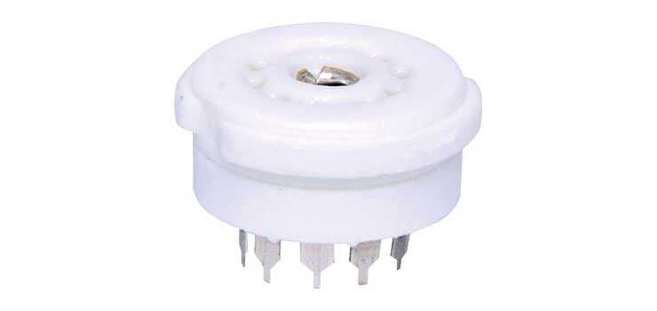 12AX7/12AT7 9 Pin Ceramic PCB Mount Power Socket
