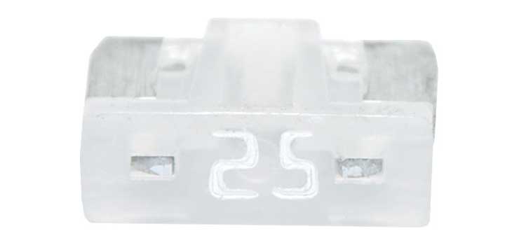 25A Clear Low Profile Mini Blade Fuse