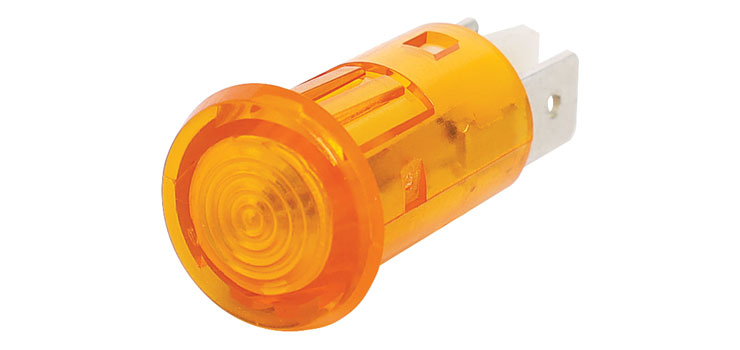 Amber 230V AC Panel Mount Neon