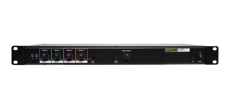 4 Input PA Mixer With Fire Muting