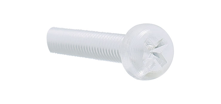 M4 x 25mm Pan Phillips Polycarbonate Bolt Pk 25