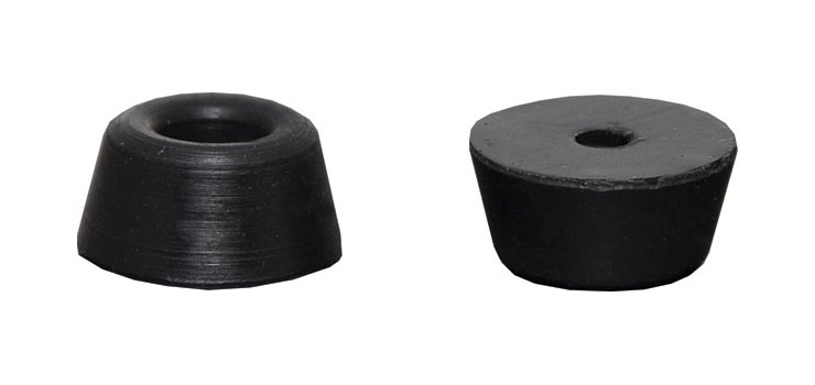 15mm Round Bolt On Rubber Feet Pk 4