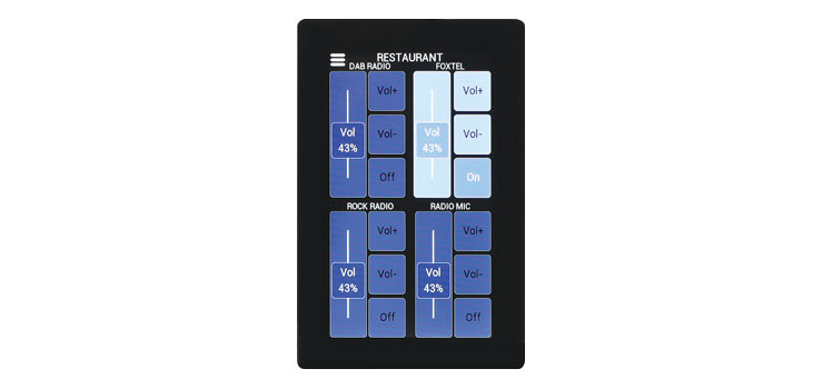 4.3" Zone Touch Wallplate For Source Controllers - Black
