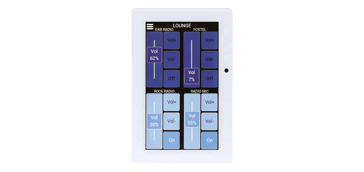4.3" Zone Touch Wallplate For Source Controllers - White