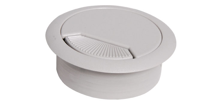Grey Desk/Bench Cable Tidy Grommet