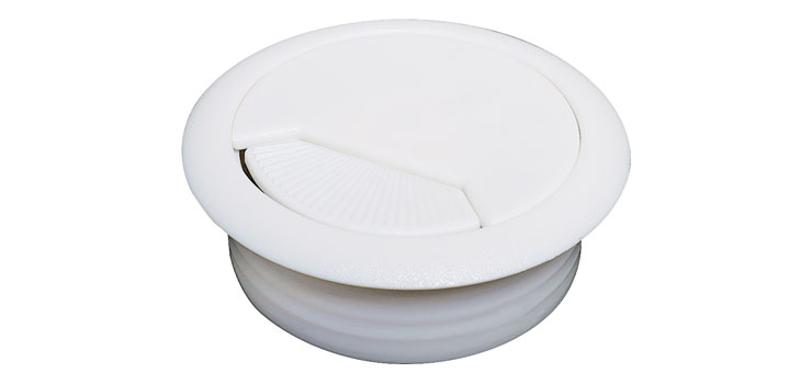 White Desk/Bench Cable Tidy Grommet