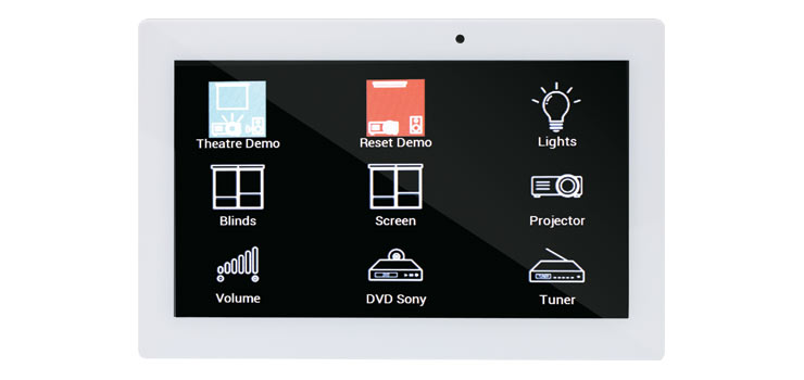 Programmable Universal 7" Touchscreen Wallplate - White