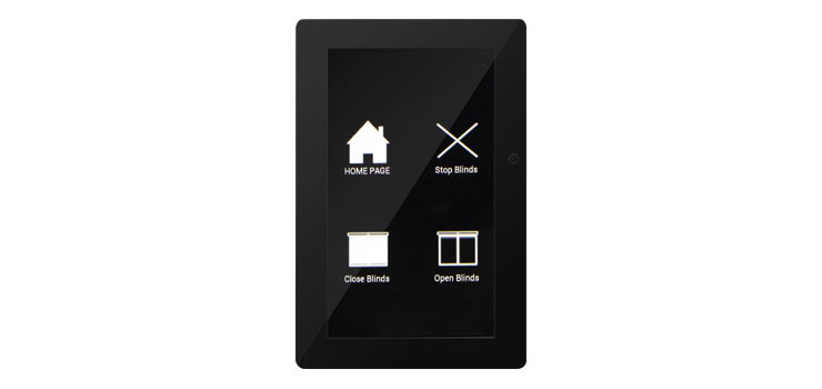 Programmable Universal 4.3" Touchscreen Wallplate - Black