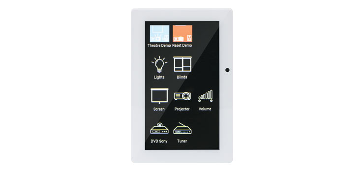 Programmable Universal 4.3" Touchscreen Wallplate - White