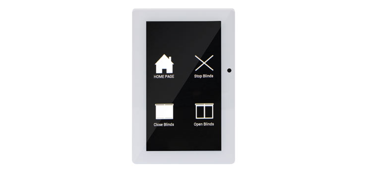 Programmable Universal 4.3" Touchscreen Wallplate - White