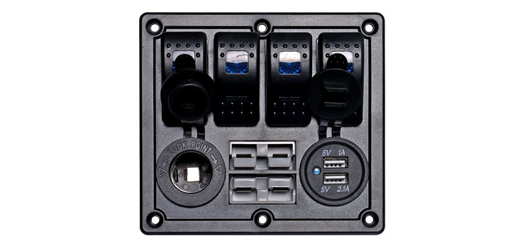 Switch Panel With USB / Anderson / Car Accessory Socket