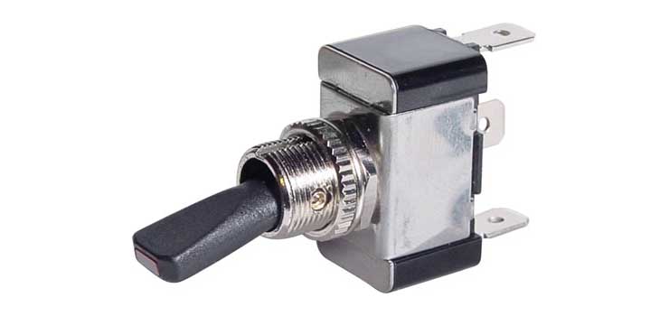 SPST Red LED Low Voltage Toggle Switch