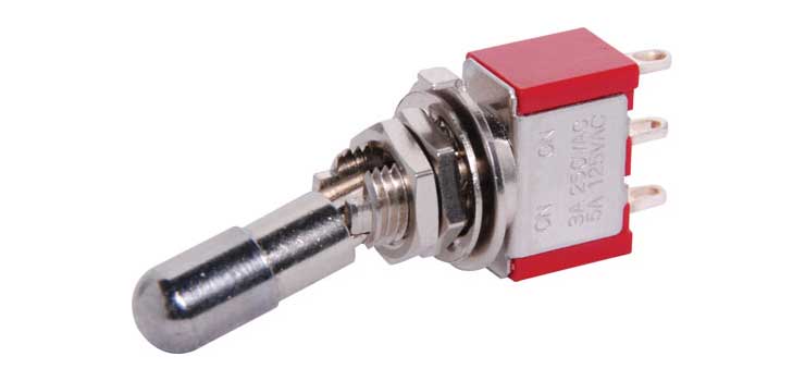 SPDT With Locking Mech. Solder Tail Mini Toggle Switch