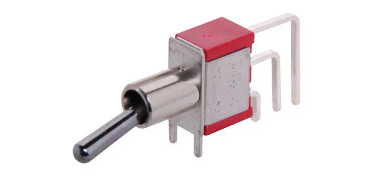 SPDT Cen. Off 90 Deg. PCB Mount Mini Toggle Switch