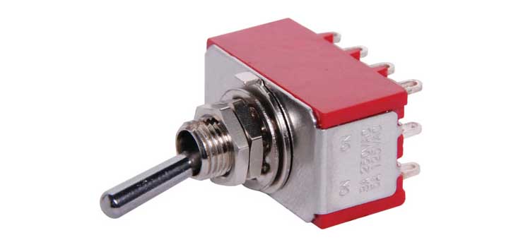 4PDT Solder Tail Mini Toggle Switch
