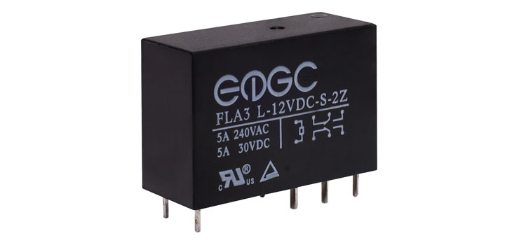 5A 12VDC DPDT PCB Mount Relay