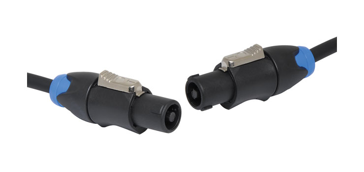 2m 2 Core Heavy Duty Black SpeakOn Style Cable