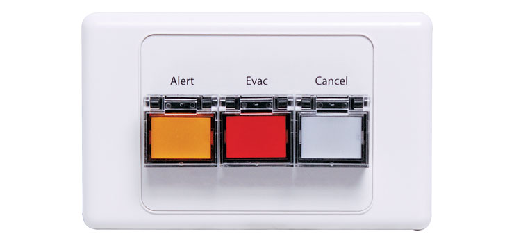 Alert/Evac/Cancel Remote Control Plate