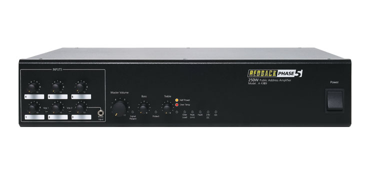 Public Address Amplifier (PA) 250W 6 Input