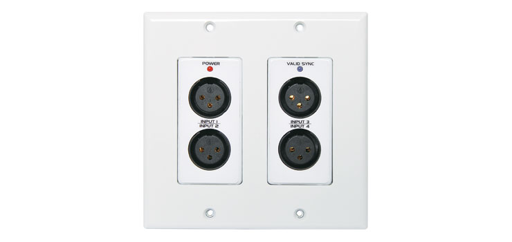 Dante Mic/Line 4 Input, 2 Output Dual Wallplate